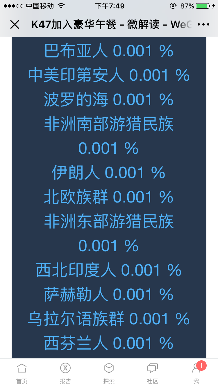 有人帮忙分析吗 本人广州人 Wegene 微基因 专注个人基因组检测与分析